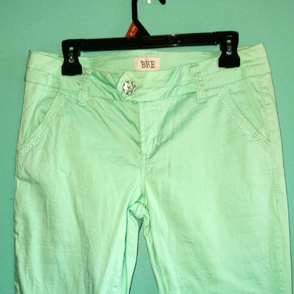 EUC BKE Seafoam Green Peyton Women's Straight Leg Ankle Chinos Sz 29 - Picture 3 of 9